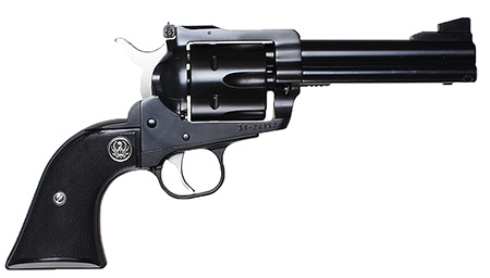 [736676003082] Ruger 0308 Blackhawk Convertible 357 Mag/9mm Luger 6rd 4.63" Blued Alloy Steel Barrel, Cylinder  &  Frame, Black Checkered Rubber Grip, Transfer Bar Safety, Exposed Hammer