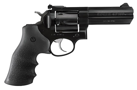 [736676017027] Ruger 1702 GP100  Medium Frame 357 Mag 6rd 4.20" Blued Alloy Steel Barrel, Cylinder  &  Frame, Hogue Monogrip, Transfer Bar Safety, Exposed Hammer