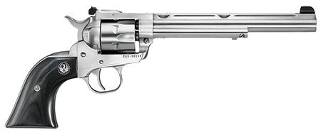 [736676006625] Ruger 0662 Single-Six Hunter 22 LR or 22 WMR 7.50" Barrel 6rd Cylinder, Satin Stainless Steel, Integral Scope Mount, Black Laminate Wood Grip, Transfer Bar Safety, Includes 22 WMR Cylinder