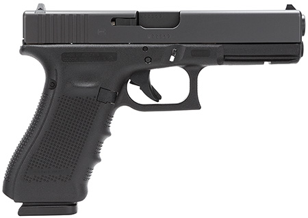 [764503702013] Glock PG3150201 G31 Gen4 357 Sig 10+1 4.49" Steel Barrel, Matte Black Serrated Steel Slide, Black Polymer Frame w/Picatinny Rail, Black Texture w/Interchangeable Backstrap Grip