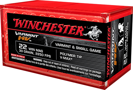 [020892102811] Winchester Ammo S22M2PT Varmint HV  22WMR 30gr Hornady V Max 50 Per Box/20 Case