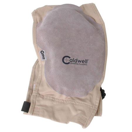 [054118001558] Caldwell 330110 Super Mag Plus Recoil Shield Tan Cloth w/Leather Pad Ambidextrous