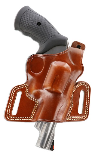 [601299121058] Galco SIL104 Silhouette  OWB Tan Leather Belt Slide Fits Ruger GP100 Fits S&W L Frame Fits 3-4.25" Barrel Right Hand