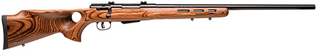 [011356191410] Savage Arms 19141 25 Lightweight Varminter-T 22 Hornet 4+1 Cap 24" Matte Black Rec/Barrel Natural Brown Laminate Fixed Thumbhole Stock Right Hand (Full Size) with Detachable Box Magazine