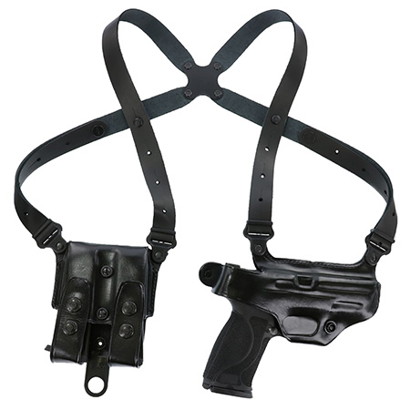 [601299069411] Galco MC224B Miami Classic Shoulder System Size Fits Chest Up To 56" Black Leather Compatible w/Glock 19 Gen1-5/17 Gen1-5/22 Gen2-5 Right Hand