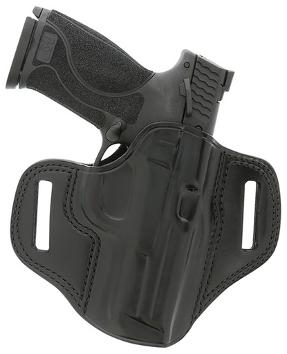 [601299030176] Galco CM224B Combat Master  OWB Black Leather Belt Slide Compatible w/Ruger Security-9/Glock 17/Glock 22 Gen2-5 Belt 1.75" Wide Right Hand
