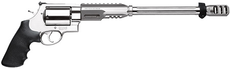 [022188703399] Smith  &  Wesson 170339 Performance Center Model 460 XVR 460 S&W Mag 5rd 14" MB Stainless Steel Barrel  &  Cylinder Satin Stainless Steel Frame with Black Polymer Grip Includes Bipod
