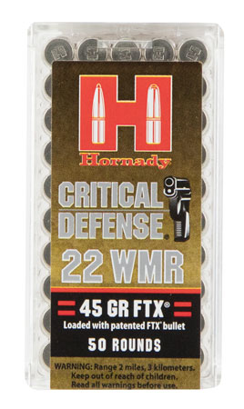 [090255832006] Hornady 83200 Critical Defense  22 WMR 45 gr Flex Tip eXpanding 50 Per Box/ 40 Case
