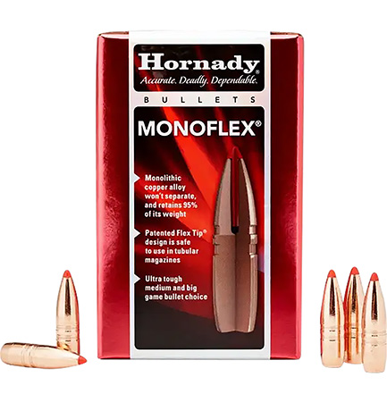 [090255450101] Hornady 45010 MonoFlex  45 Cal .458 250 gr MonoFlex 50 Per Box/ 15 Case
