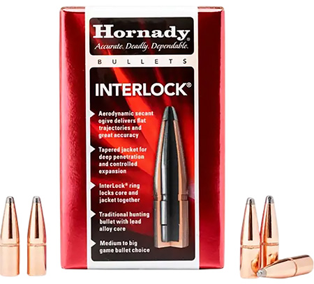 [090255232363] Hornady 3236 InterLock  8mm .323 195 gr Spire Point 100 Per Box/ 15 Case