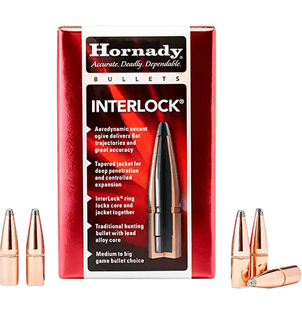 [090255245035] Hornady 4503 InterLock  45 Cal .458 350 gr Flat Point 50 Per Box/ 15 Case