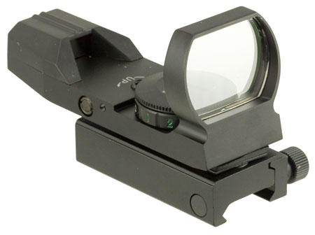 [788130013717] TruGlo TG-8370B Open Dot Sight  Black Anodized 1x 34mm 5 MOA Dual (Red/Green) Illuminated Dot Reticle