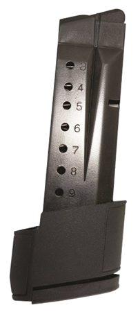 [708279012051] ProMag SMI28 Standard  10rd Extended 9mm Luger Fits S&W M & P Shield Blued Steel (Except Shield EZ Variant)