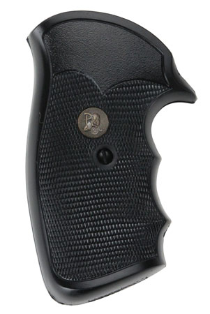 [034337032649] Pachmayr 03264 Gripper Grip Checkered Black Rubber with Finger Grooves for S&W K/L Frame with Square Butt