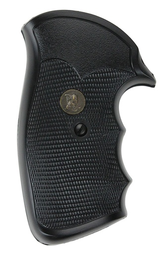 [034337032663] Pachmayr 03266 Gripper Grip Checkered Black Rubber with Finger Grooves for S&W K/L Frame with Round Butt