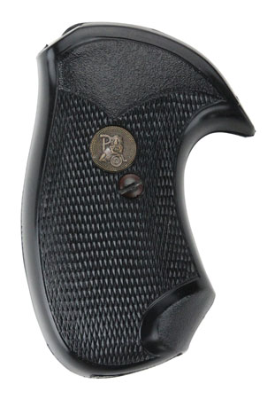 [034337031475] Pachmayr 03147 Compact Grip Checkered Black Rubber with Finger Grooves for Small Rossi Revolvers