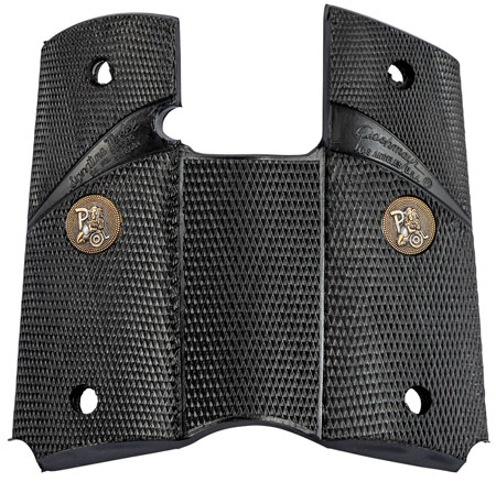 [034337025450] Pachmayr 02545 Signature Grip Wraparound Checkered Black Rubber for Colt Officer