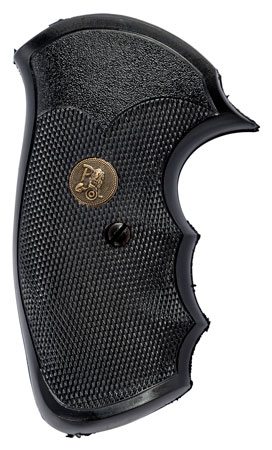 [034337032502] Pachmayr 03250 Gripper Grip Checkered Black Rubber with Finger Grooves for S&W J Frame with Square Butt
