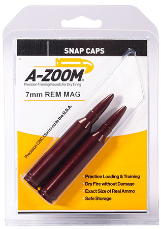 [666692122521] A-Zoom 12252 Rifle Snap Cap 7mm Rem Mag 2Pack