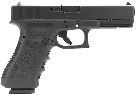 [764503175022] Glock PI1750201 G17 Gen3  *CA Compliant 9mm Luger  4.49" Barrel 10+1, Black Polymer Frame  &  Slide, Finger Grooved Rough Texture Polymer Grip, Safe Action Trigger