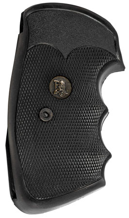 [034337025290] Pachmayr 02529 Gripper Professional Grip Checkered Black Rubber with Finger Grooves for Colt Python, Trooper
