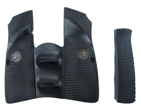 [034337039525] Pachmayr 03952 Signature Grip Wraparound Checkered Black Rubber with Backstrap  &  Finger Grooves for Browning Hi-Power