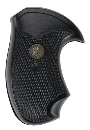 [034337025238] Pachmayr 02523 Compact Grip Checkered Black Rubber for Charter Arms