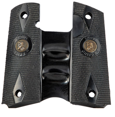 [034337050087] Pachmayr 05008 Signature Grip Checkered Black Rubber with Finger Grooves for 1911