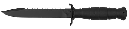 [764503172816] Glock KB17281 Field  7" Fixed Clip Point Plain/Saw Black High Carbon Steel Blade/ Black Textured Trimond Polymer Handle