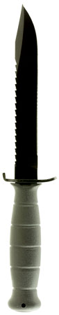 [764503172816] Glock KB17281 Field  7" Fixed Clip Point Plain/Saw Black High Carbon Steel Blade/ Black Textured Trimond Polymer Handle
