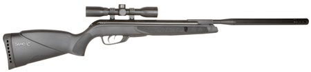 [793676073217] Gamo 6110067854 Wildcat Whisper Air Rifle Gas Piston 177 1rd Shot Black Black Receiver Black Molded All Weather Stock Scope 4x32mm
