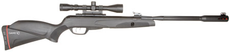 [793676073378] Gamo 6110063254 Whisper Fusion Mach1 Gas Piston 177 Black Black Receiver Black Molded All Weather Stock Scope 3-9x40mm