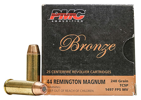 [741569200042] PMC 44D Bronze  44RemMag 240gr Truncated Cone Soft Point 25 Per Box/20 Case