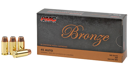 [741569050630] PMC 45B Bronze  45ACP 185gr Jacketed Hollow Point 50 Per Box/20 Case