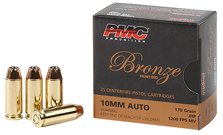 [741569200011] PMC 10B Bronze  10mmAuto 170gr Jacketed Hollow Point 25 Per Box/20 Case