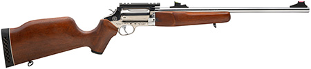 [662205985560] Rossi SCJ4510SS Circuit Judge  45 Colt (LC) Caliber or 410 Gauge with 5rd Capacity, 18.50" Barrel, Polished Stainless Metal Finish  &  Hardwood Monte Carlo Stock Right Hand (Full Size)