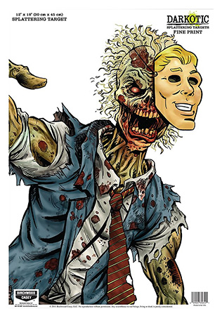 [029057356458] Birchwood Casey 35645 Darkotic Fine Print Zombie Lawyer Paper Hanging Universal 12" x 18" Multi-Color Impact Enhancement Splatter 8 Per Pkg