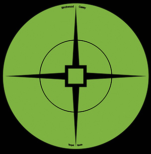 [029057339369] Birchwood Casey 33936 Target Spots  Self-Adhesive Paper Black/Green 6" Crosshair 10 Pack