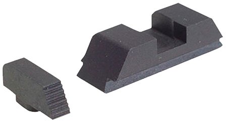 [644406902331] AmeriGlo GT504 Range Series Sight Set for Glock  Black Serrated Front-Black Rear