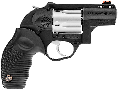 [725327609698] Taurus 2605029PLY 605 Poly Protector 38 Special +P or 357 Mag 5 Shot 2" Black Finish Barrel, Matte Stainless Finish Cylinder, Black Finish Polymer Frame  &  Black Ridged Rubber Grip