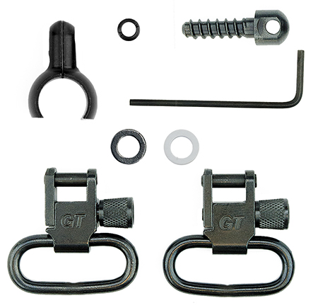 [895474001468] GrovTec US Inc GTSW46 Barrel Band Swivel Set Shotgun 1" Black Steel