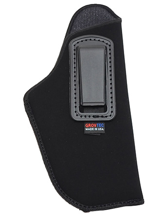 [811071011594] GrovTec US Inc GTHL14115R Inside The Pants  IWB Size 15 Black Suede Belt Clip Fits Large Semi-Auto 3-4" Barrel Right Hand