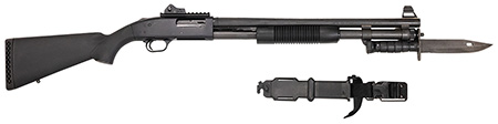 [015813507714] Mossberg 50771 590A1 Tactical SPX 12 Gauge 3" 8+1 20" Parkerized Heavy-Walled Barrel Black Rec with Ghost Ring Rear Sight Black Synthetic Stock Right Hand Includes Bayonet Lug