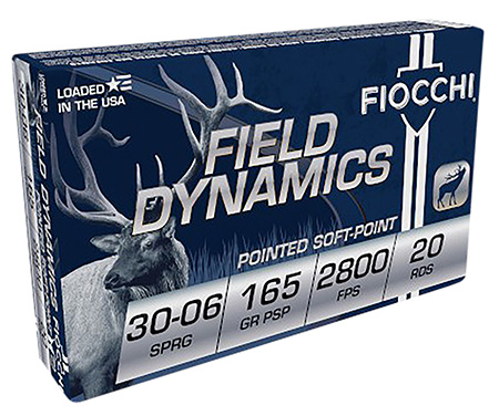 [762344709093] Fiocchi 3006C Field Dynamics  30-06Springfield 165gr Pointed Soft Point 20 Per Box/10 Case
