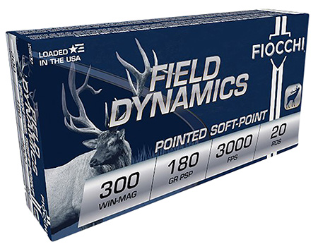 [762344709062] Fiocchi 300WMB Field Dynamics  300WinMag 180gr PSP Interlock BT 20 Per Box/10 Case