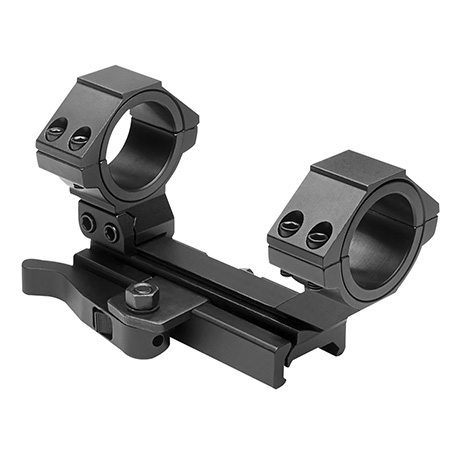 [814108013820] NcStar MARCQ AR15 Adjustable QR Scope Mount/Ring Combo Black Anodized