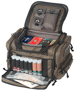 [856056002129] GPS Bags 1411SC Sporting Clays  OD Green Nylon with Lockable Zippers, Storage Pockets, Pull-Out Rain Cover  &  Visual ID Storage System Holds 8-10 Shot Shell Boxes