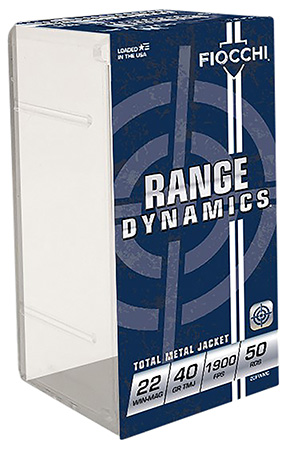 [762344710068] Fiocchi 22FWMC Field Dynamics Performance 22WMR 40gr Total Metal Jacket 50 Per Box/40 Case