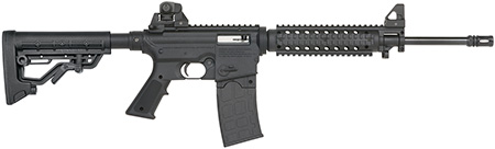 [884110372055] Mossberg 37205 715T Flat Top Tactical Full Size 22 LR 10+1 16.25" Blued Carbon Steel Barrel Blued Polymer Receiver Black A2 Adjustable Stock Right Hand