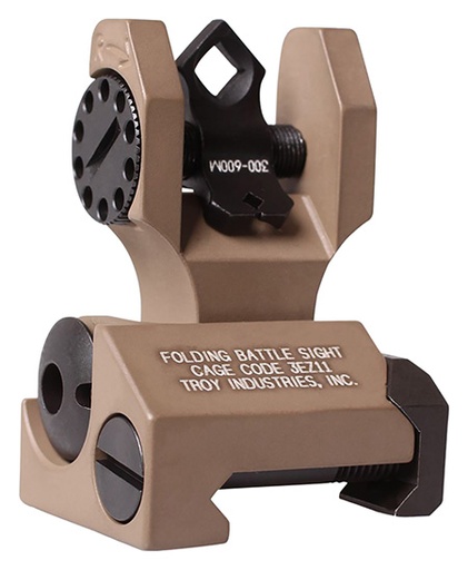 [812699011249] Troy Ind SSIGDOARFFT00 Rear Folding BattleSight Dioptic  Flat Dark Earth Folding for AR-15